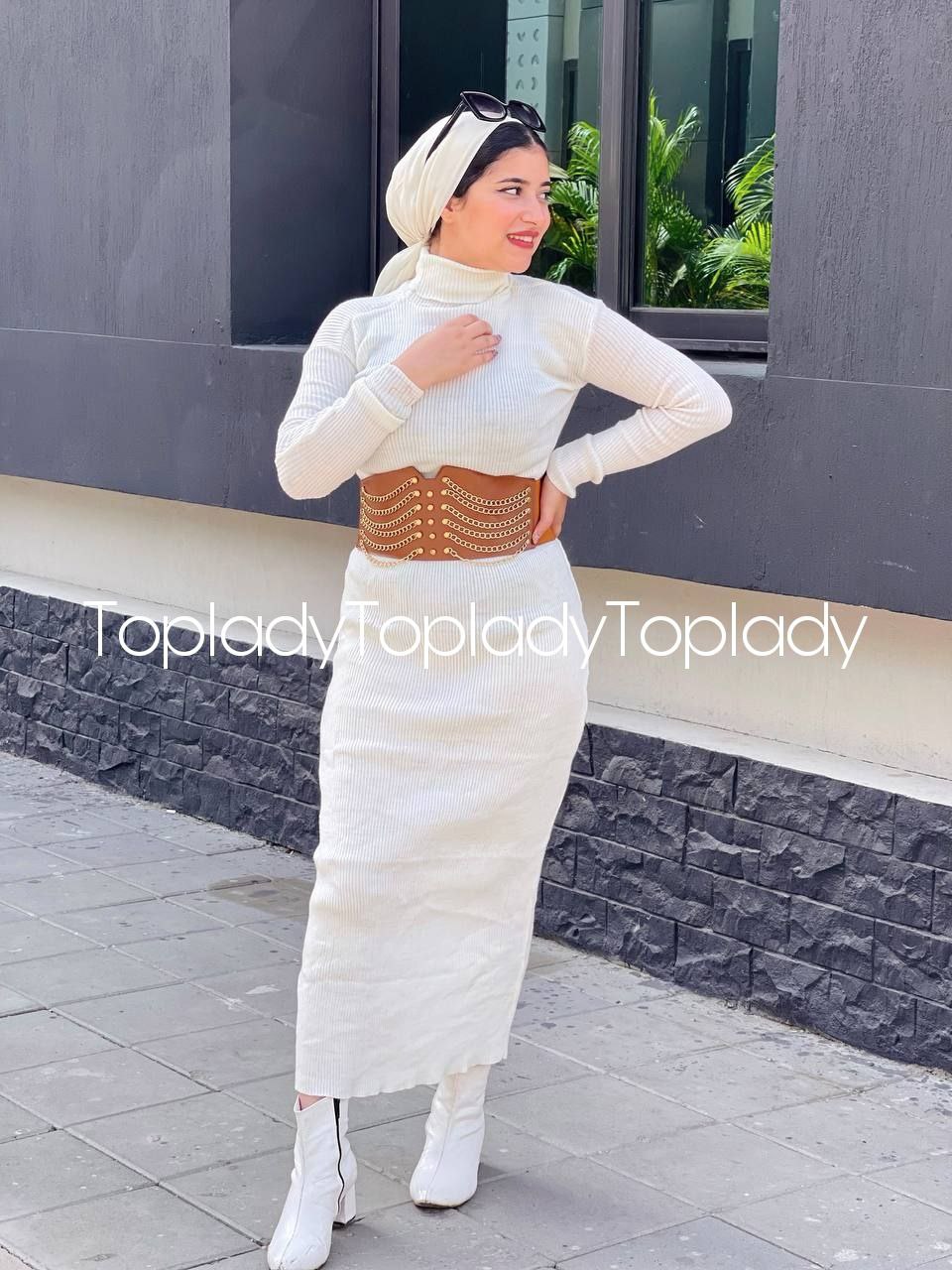 مصغّر المنتج 7: بيزك صوف مضلع بحزام