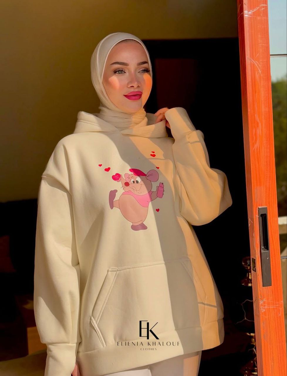 مصغّر المنتج 8: سويت شيرت ميلتون مطبوع بكابيشوه