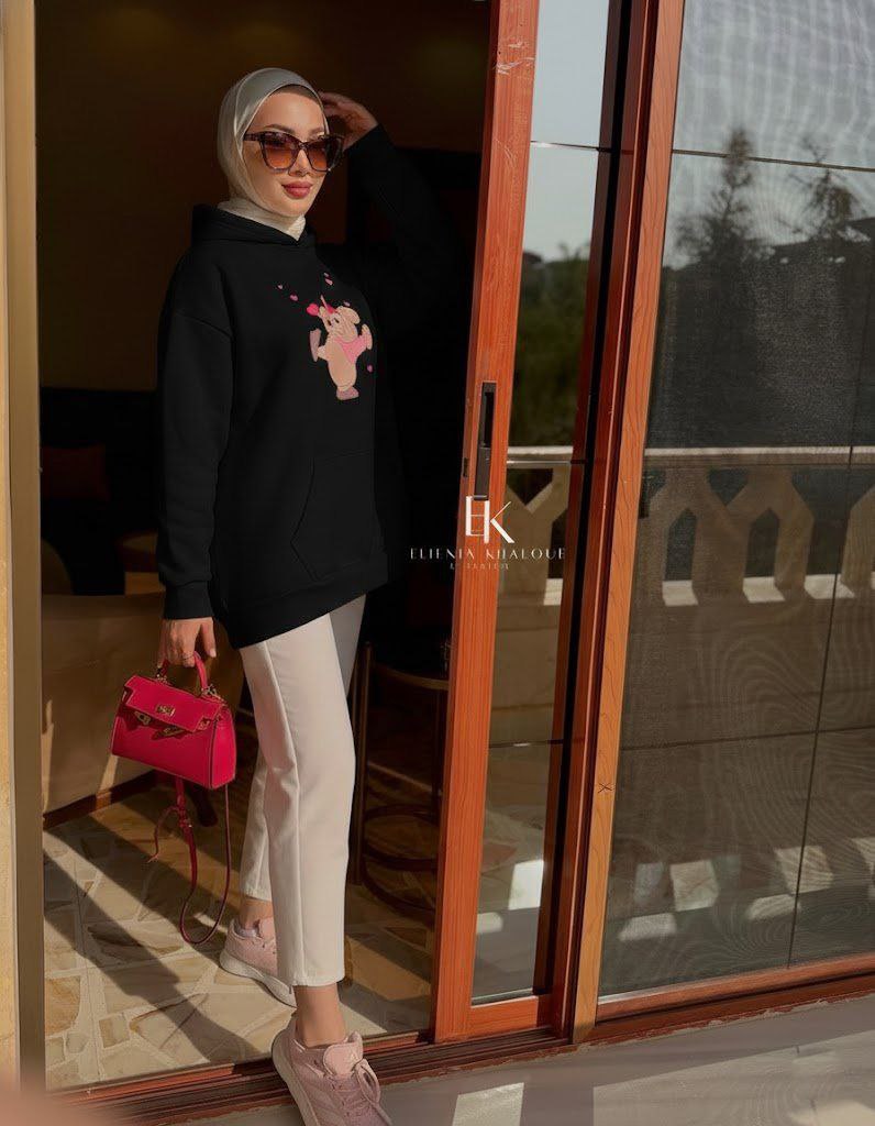 مصغّر المنتج 2: سويت شيرت ميلتون مطبوع بكابيشوه