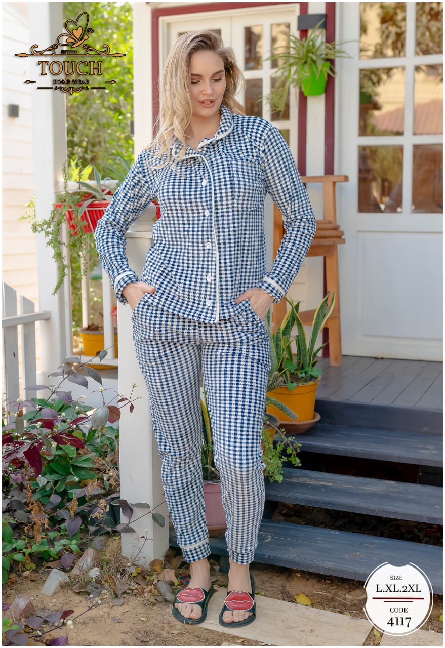 مصغّر المنتج 6: بيجامة كلاسيك كاروهات (ببييه وزراير)