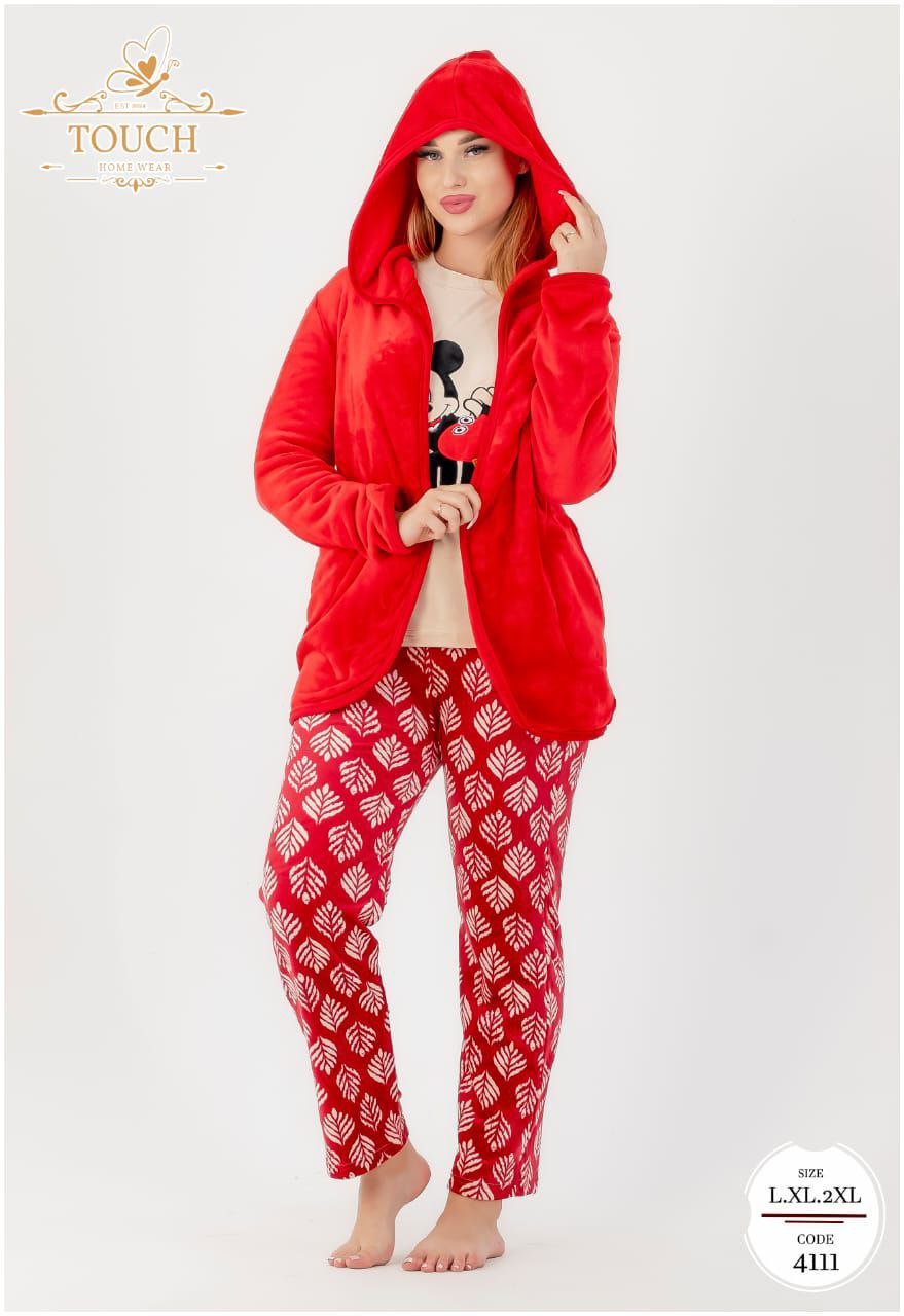 مصغّر المنتج 5: بيجامة ميكي 3 قطع (قطيفة دافئة)
