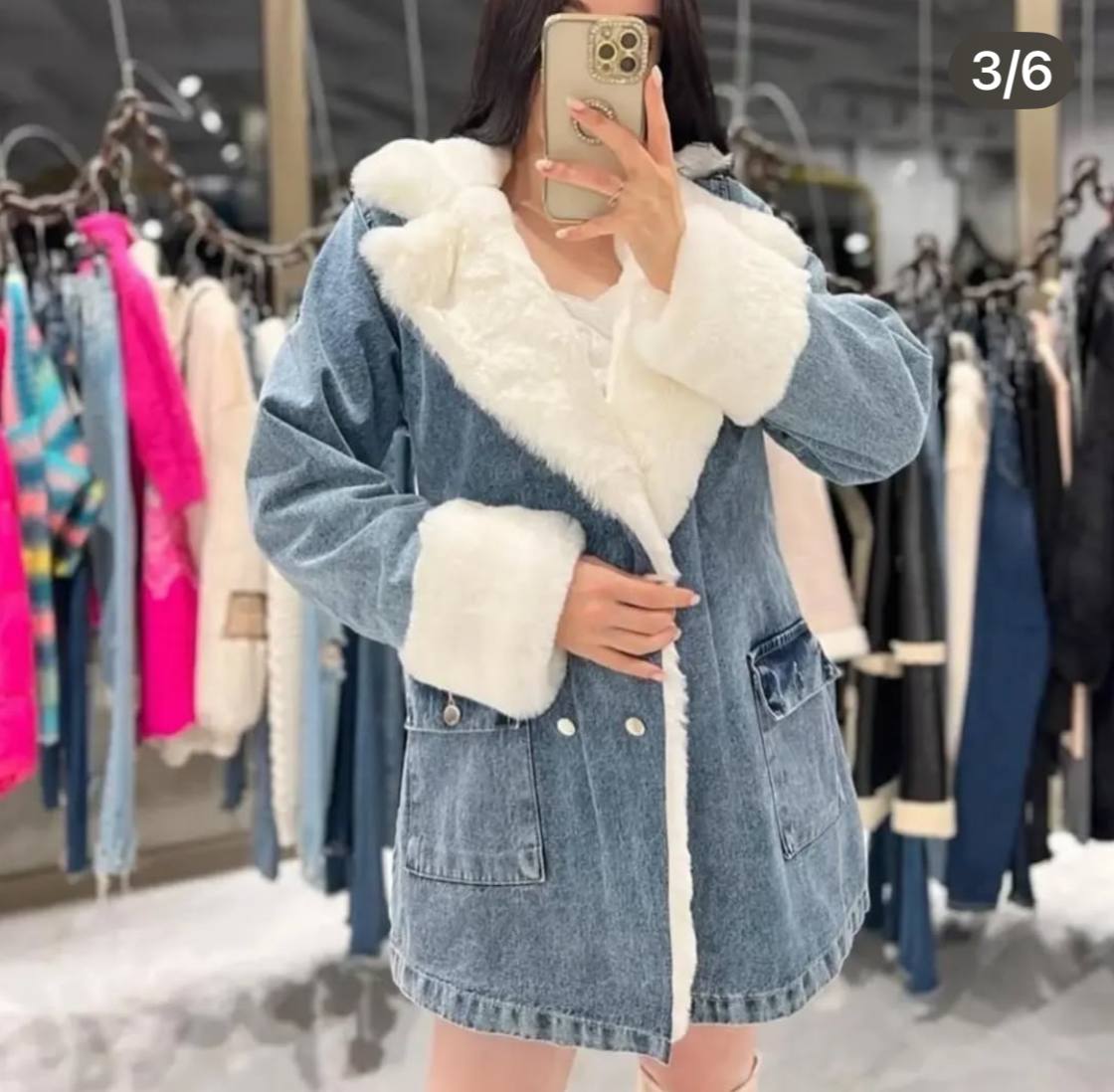 مصغّر المنتج 2: جاكت جينز فرو