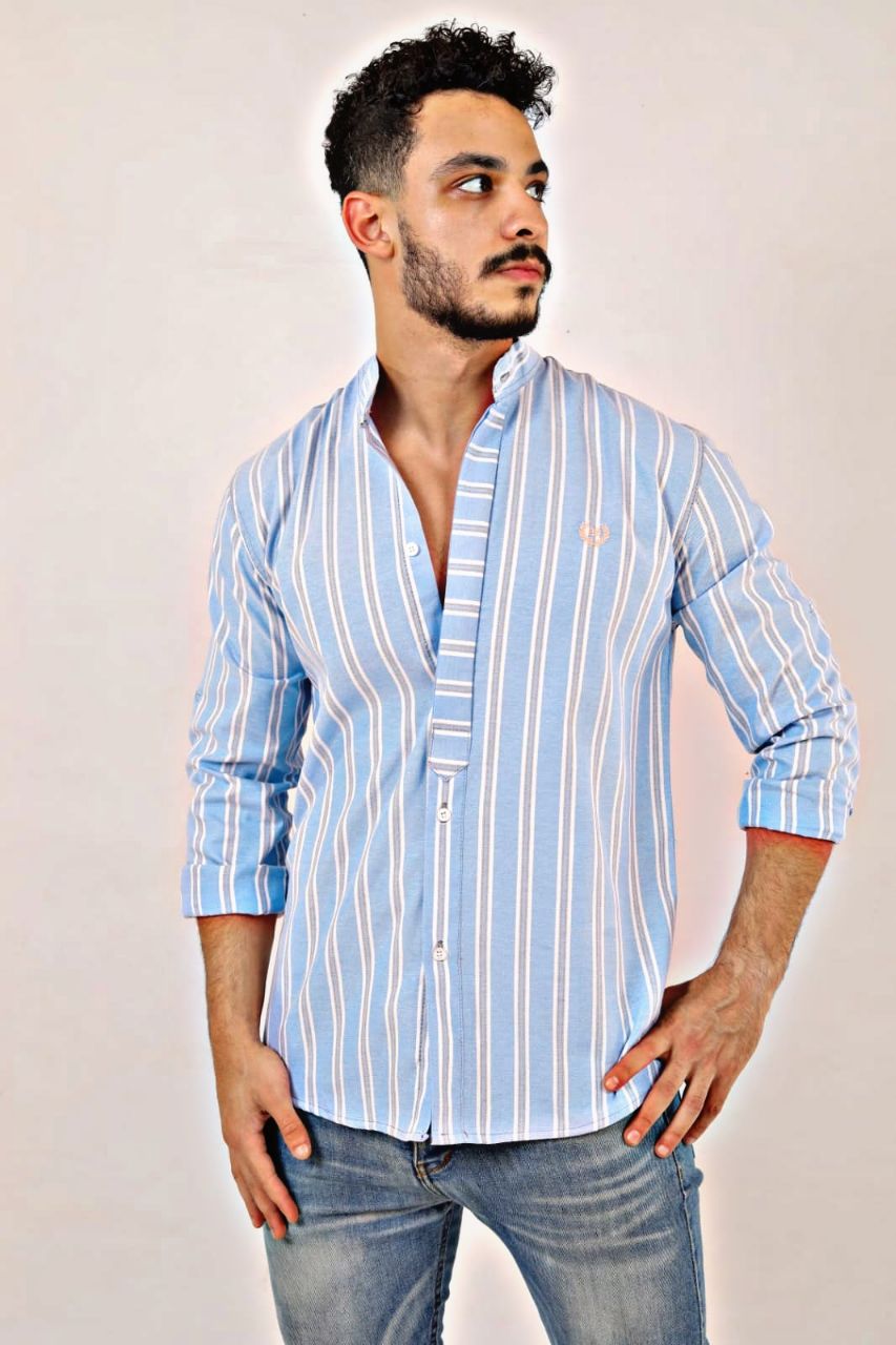 اكسفورد مقلم تطريز بولو صدر وضهر 