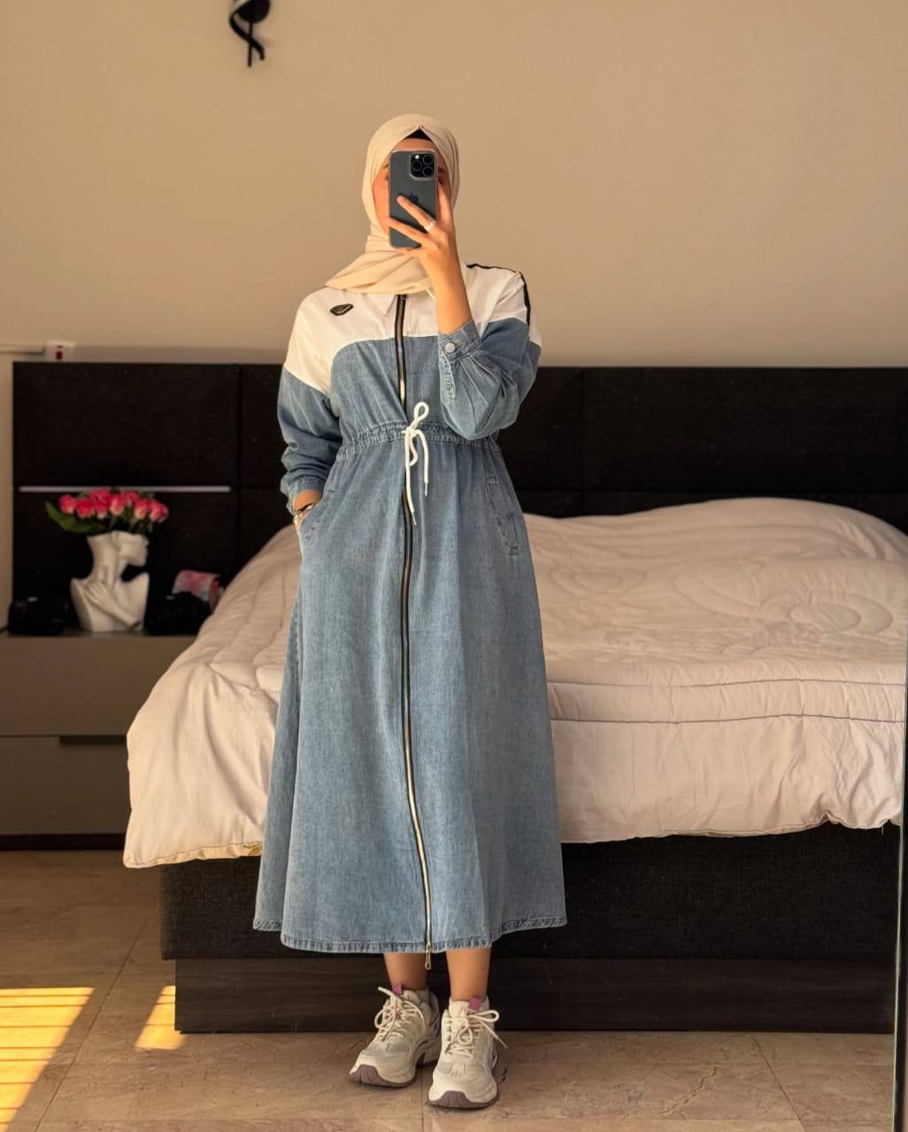 عباية جينز سوسته