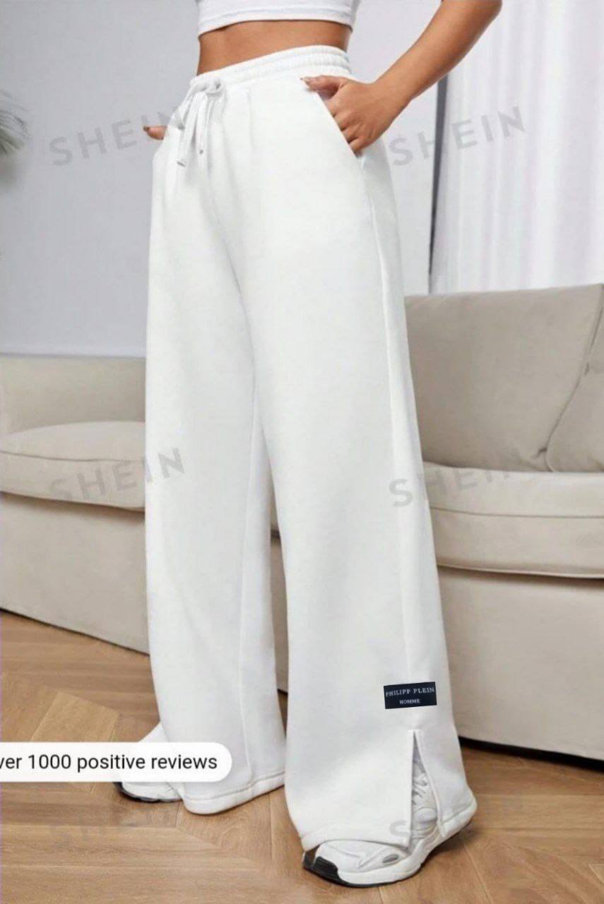 بنطلون شتوي وايد ليج بفتحة – ميلتون تركي