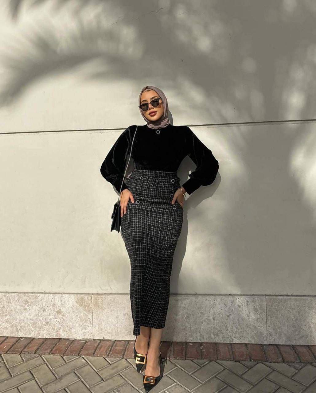 فستان قطيفة كاروه