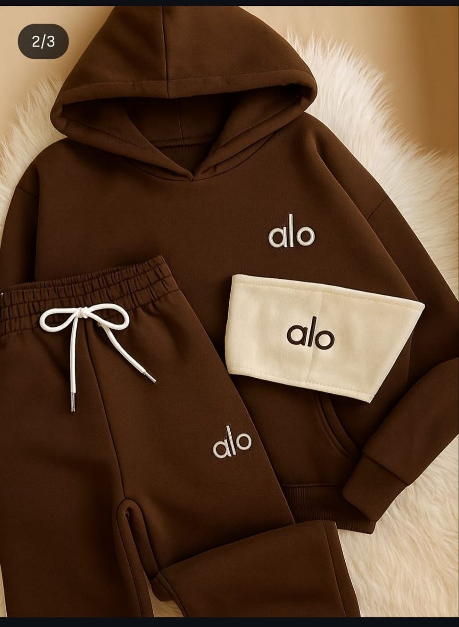 سوت 3 قطع تطريز alo